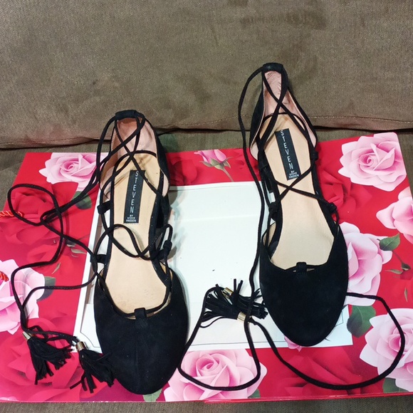 Steven by Steve Madden women's black block heel shoes suede - Picture 17 of 17